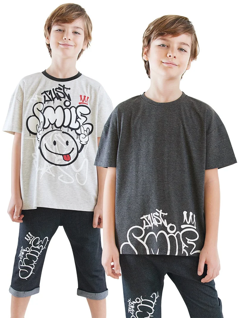 Denokids 2 Pack Boy Black&Grey T-shirts